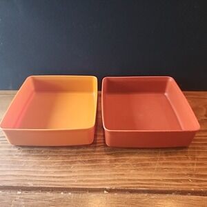 Lot of 2 Vintage Tupperware #670-33 & #670-36 Sandwich Keeper Storage Containers
